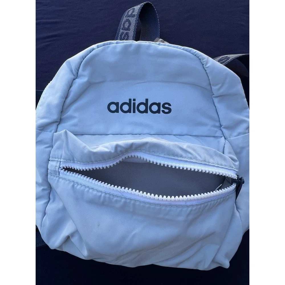 adidas Originals Linear‎ Mini Backpack Travel/Sports Bag Halo Blue / White